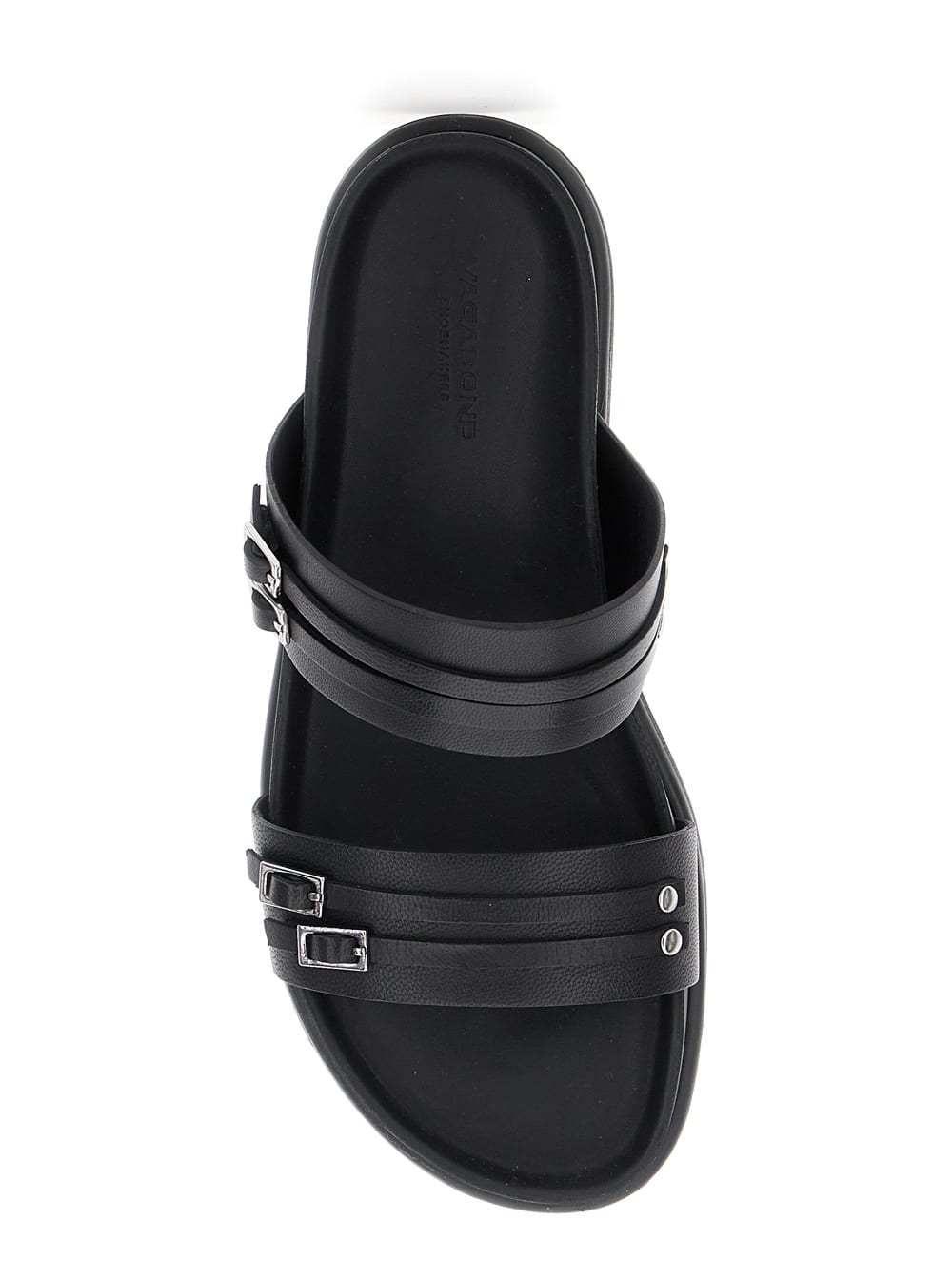 Vagabond Effie Buckle-detail Leather Sandals In Black