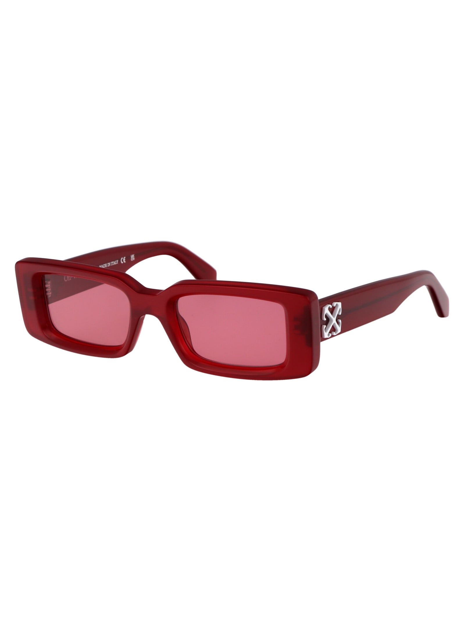 Shop Off-white Arthur Sunglasses In 2828 Burgundy