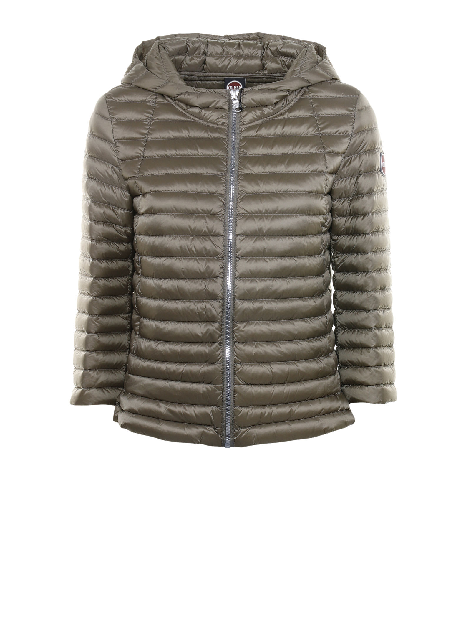 Colmar Green Down Jacket With 3/4 Sleeves