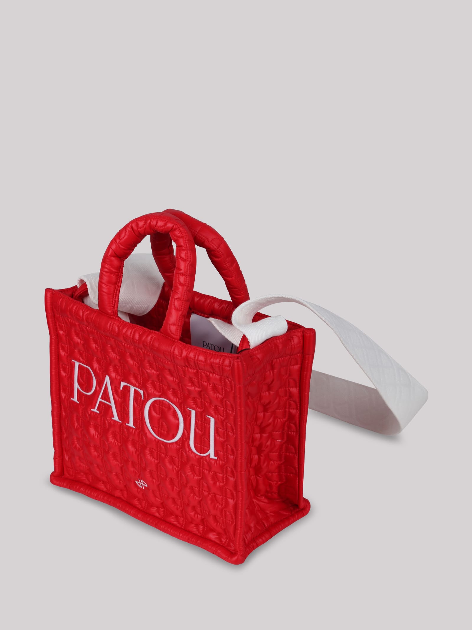 Shop Patou Logo-embroidered Quilted Tote Bag