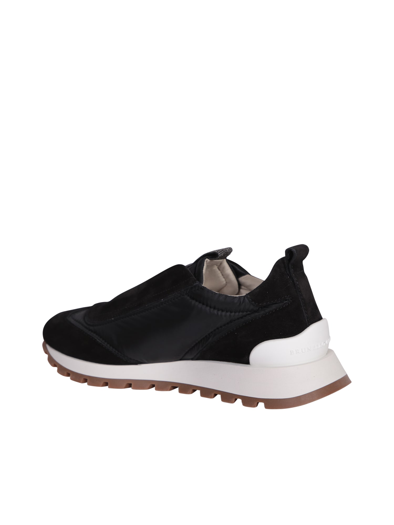 Shop Brunello Cucinelli No Lace Sneakers In Black