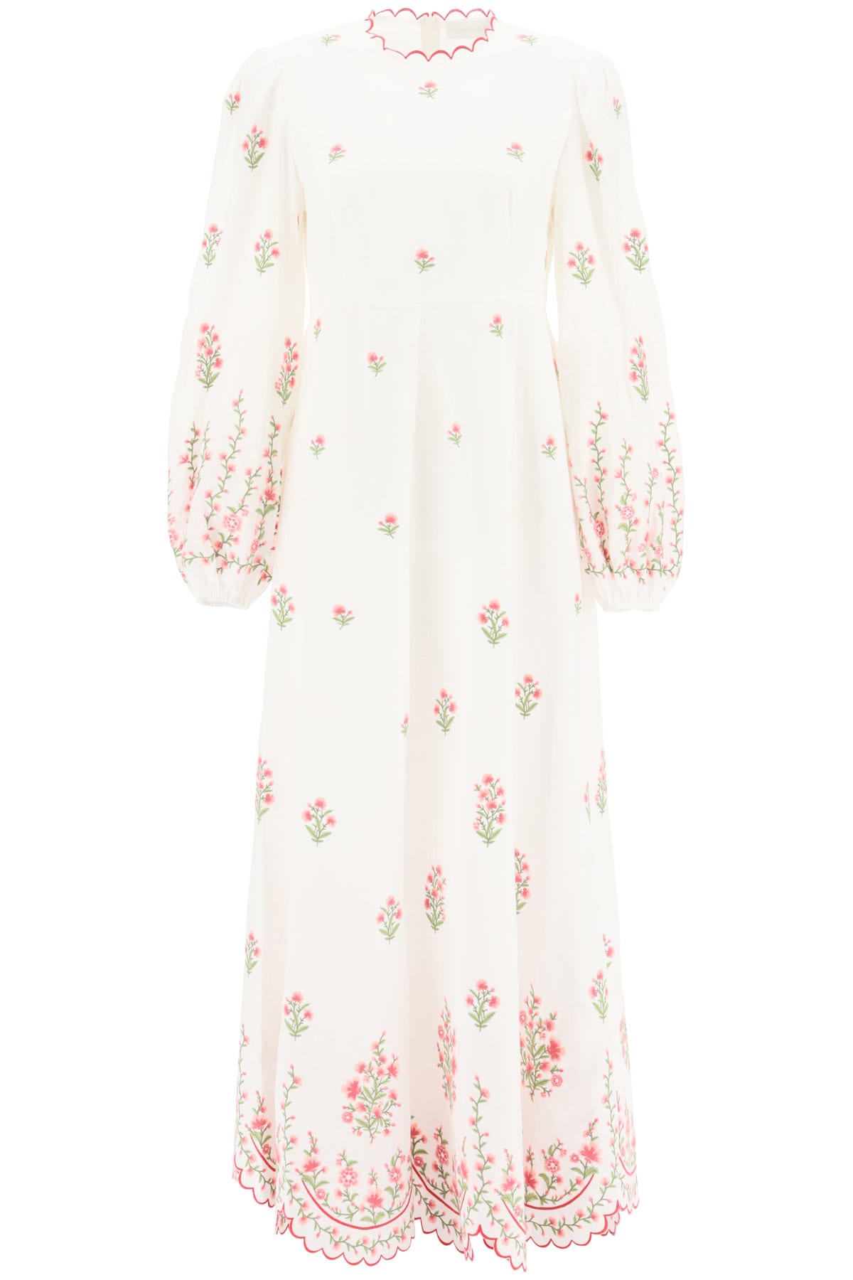 Zimmermann Poppy Dress With Floral Embroidery