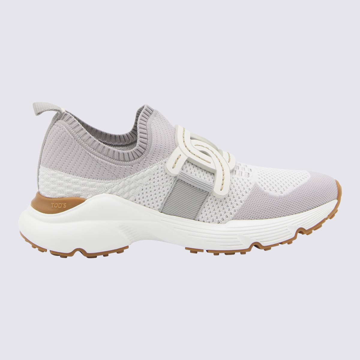 White And Grey Leather Kate Sneakers