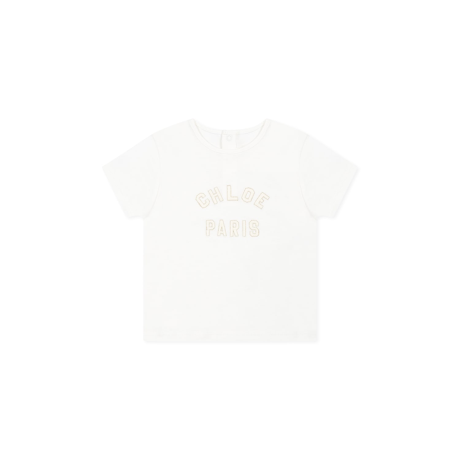 Chloé White T-shirt For Baby Girl With Logo In White