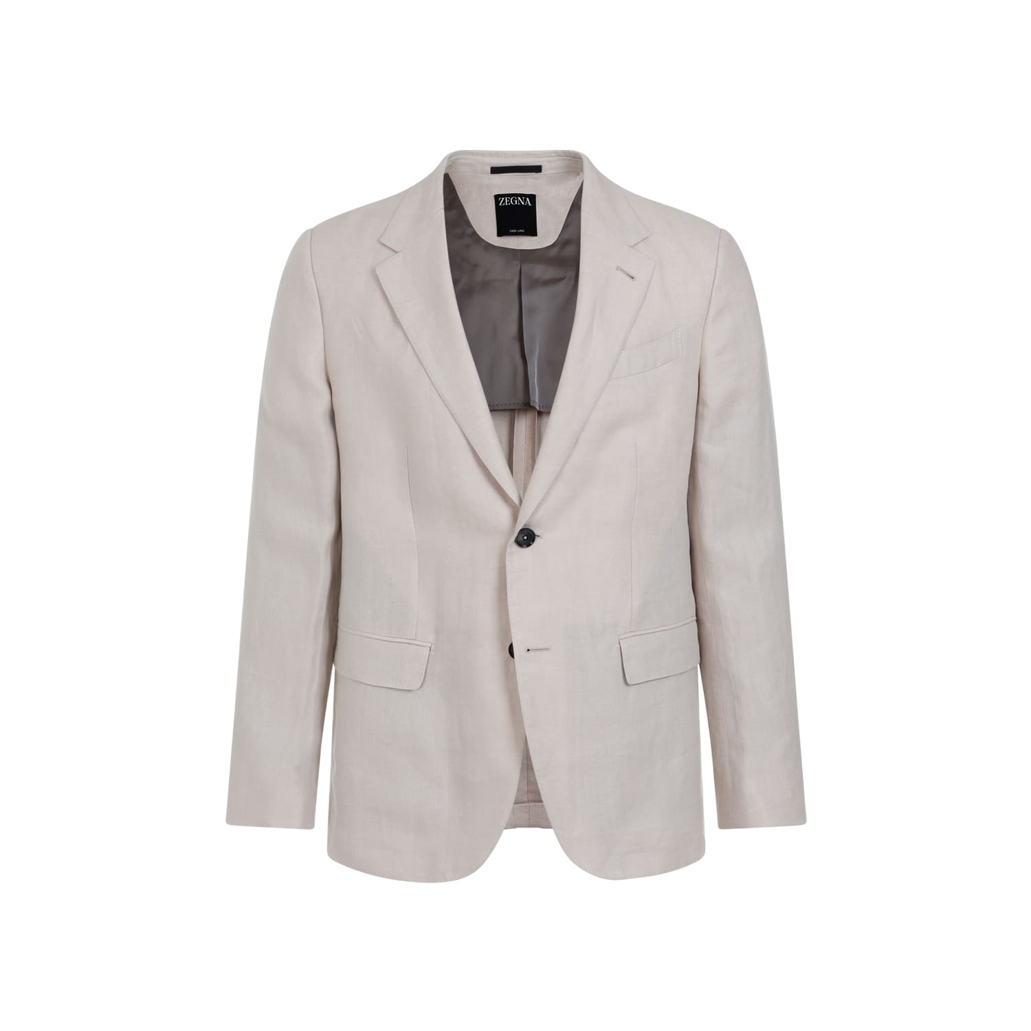 Shop Zegna Oasi Linen Jacket In Beige Chiaro