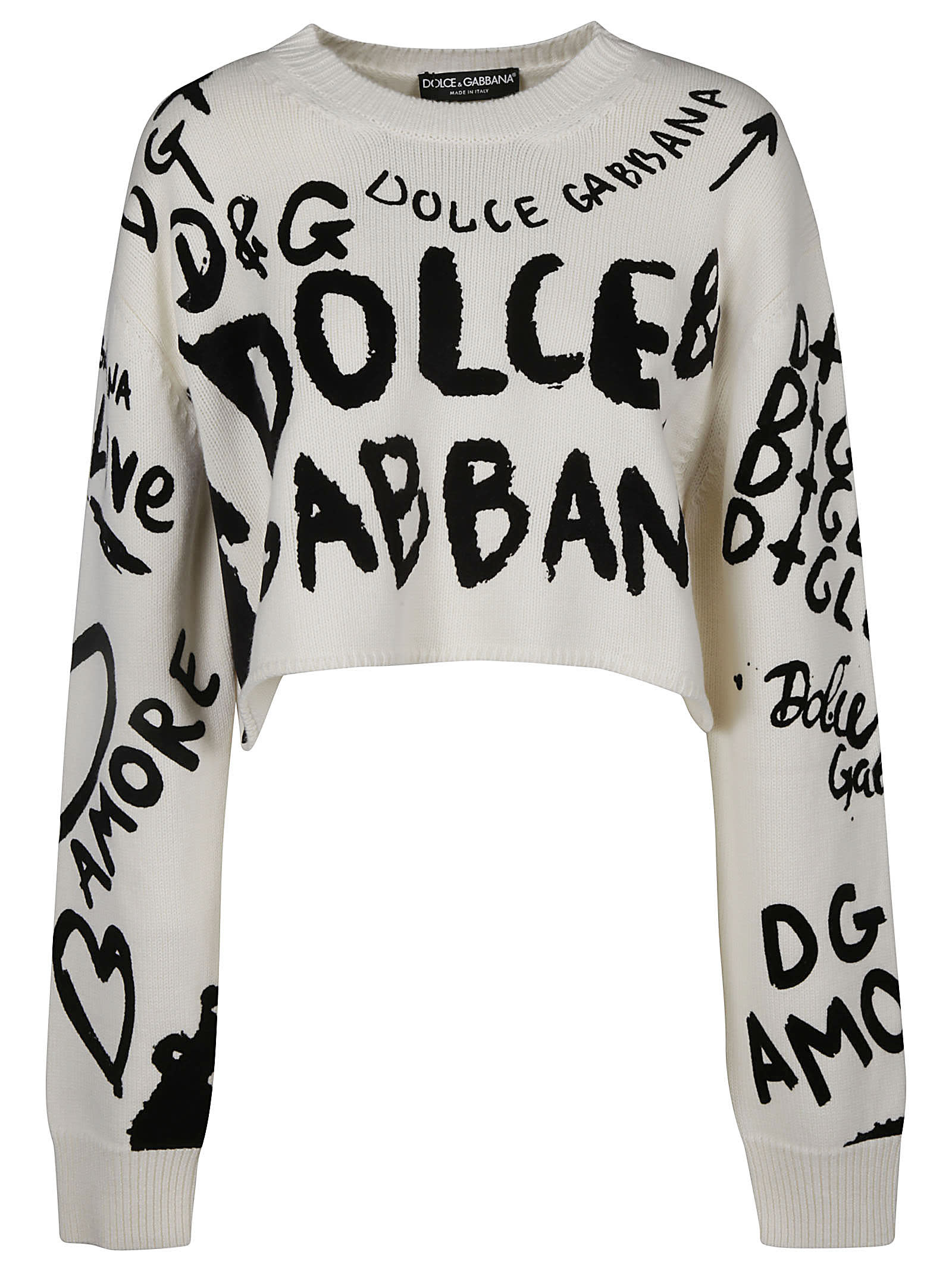 Dolce & Gabbana Knit Logo Cropped Sweater