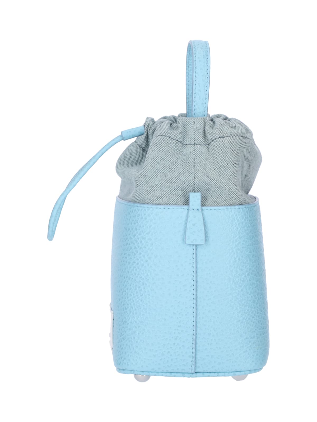 Shop Maison Margiela 5ac Small Bucket Bag In Light Blue