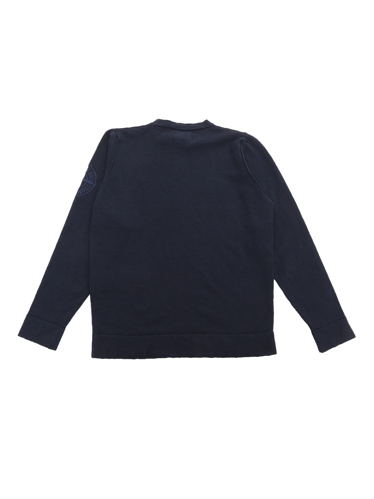 Shop Stone Island Junior Blue Sweater With Logo