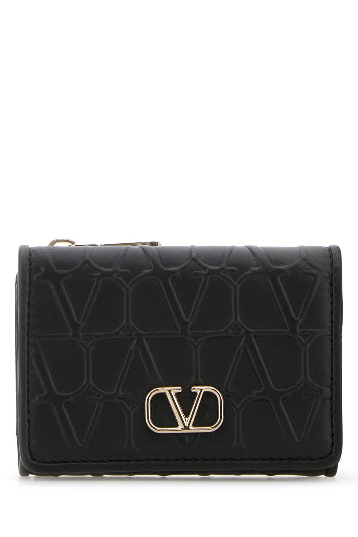 VALENTINO GARAVANI BLACK LEATHER WALLET 