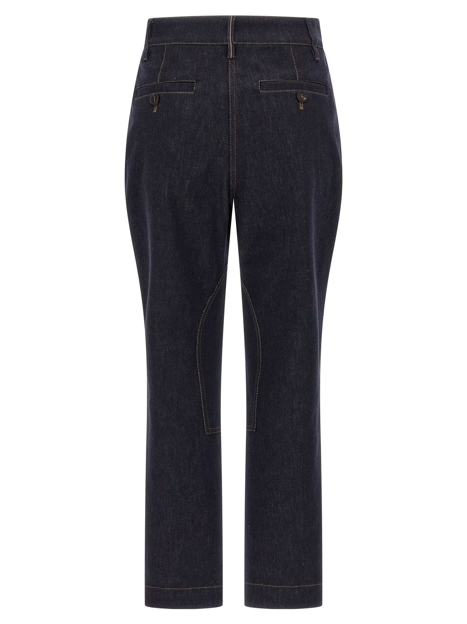 Brunello Cucinelli Women Pantalone Donna In Denim In Blue