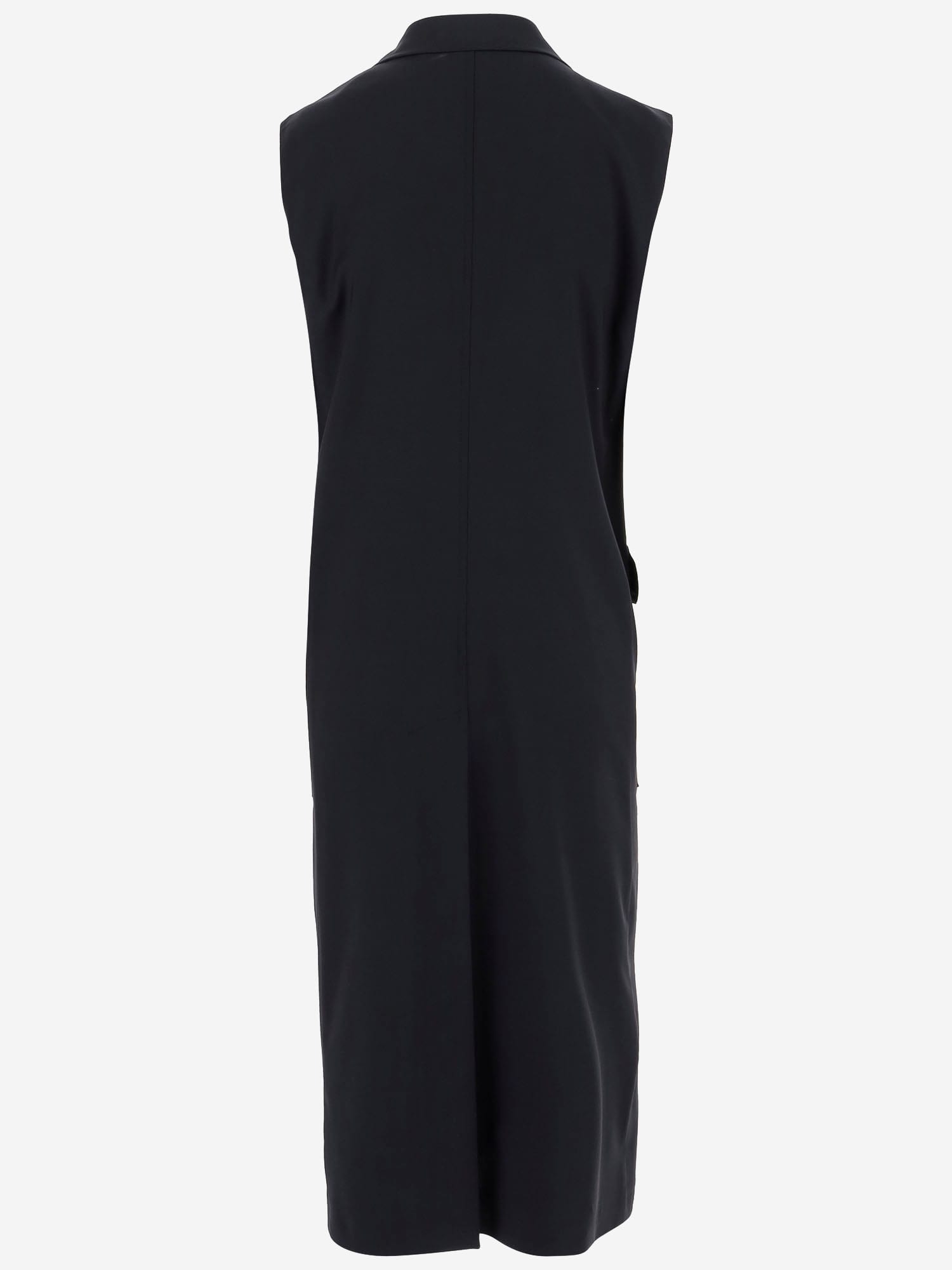 Tagliatore Buttoned Double-breasted Sleeveless Coat In Black
