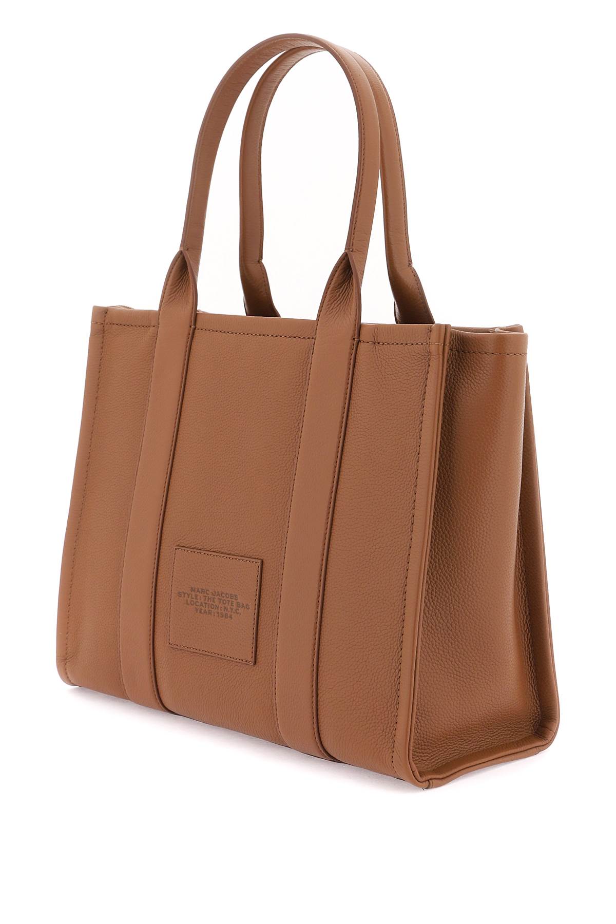 Marc Jacobs The Large Tote Bag In Grained Leather In Argan Oil (brown)