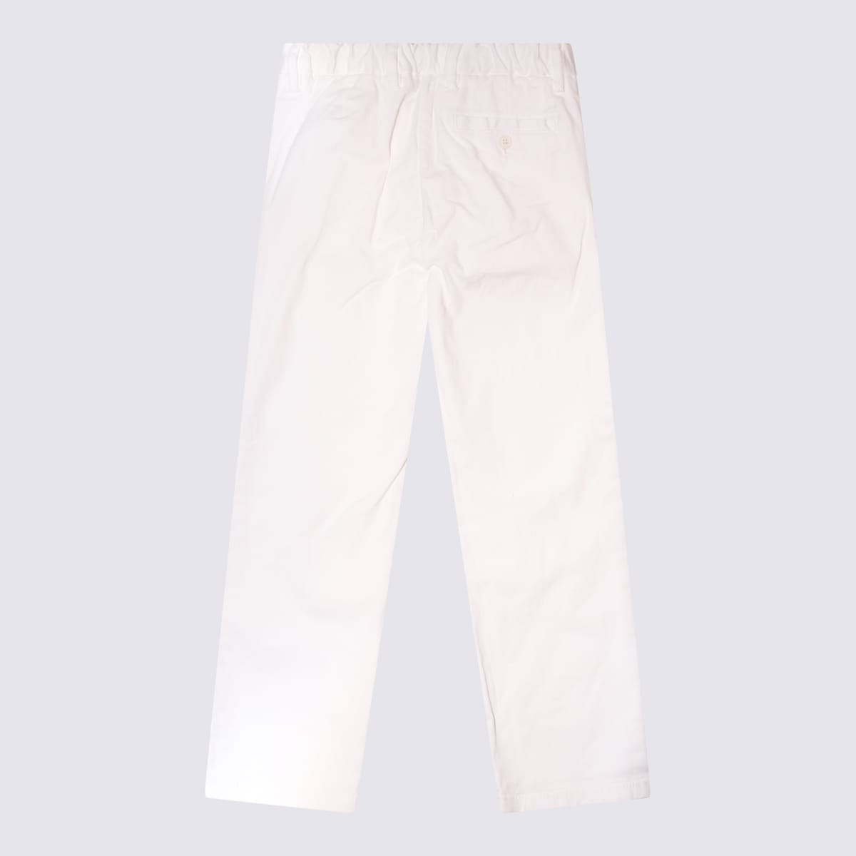 Shop Il Gufo White Cotton Denim Pants