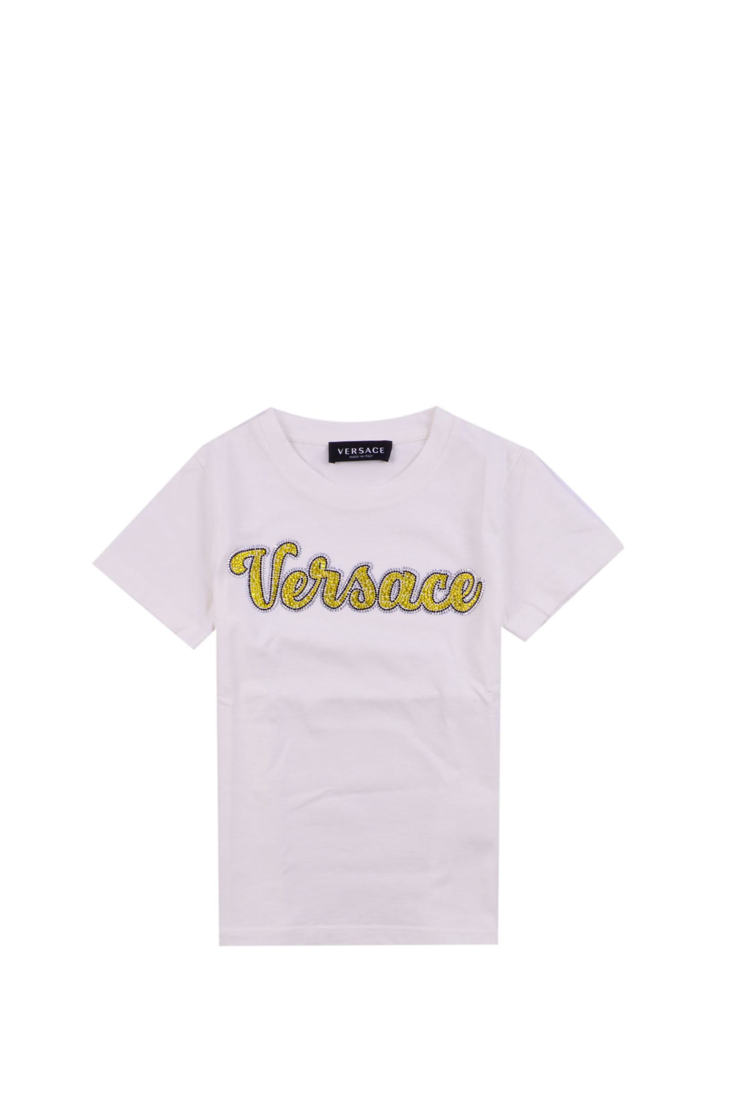 Versace Logo T-shirt With Crystals