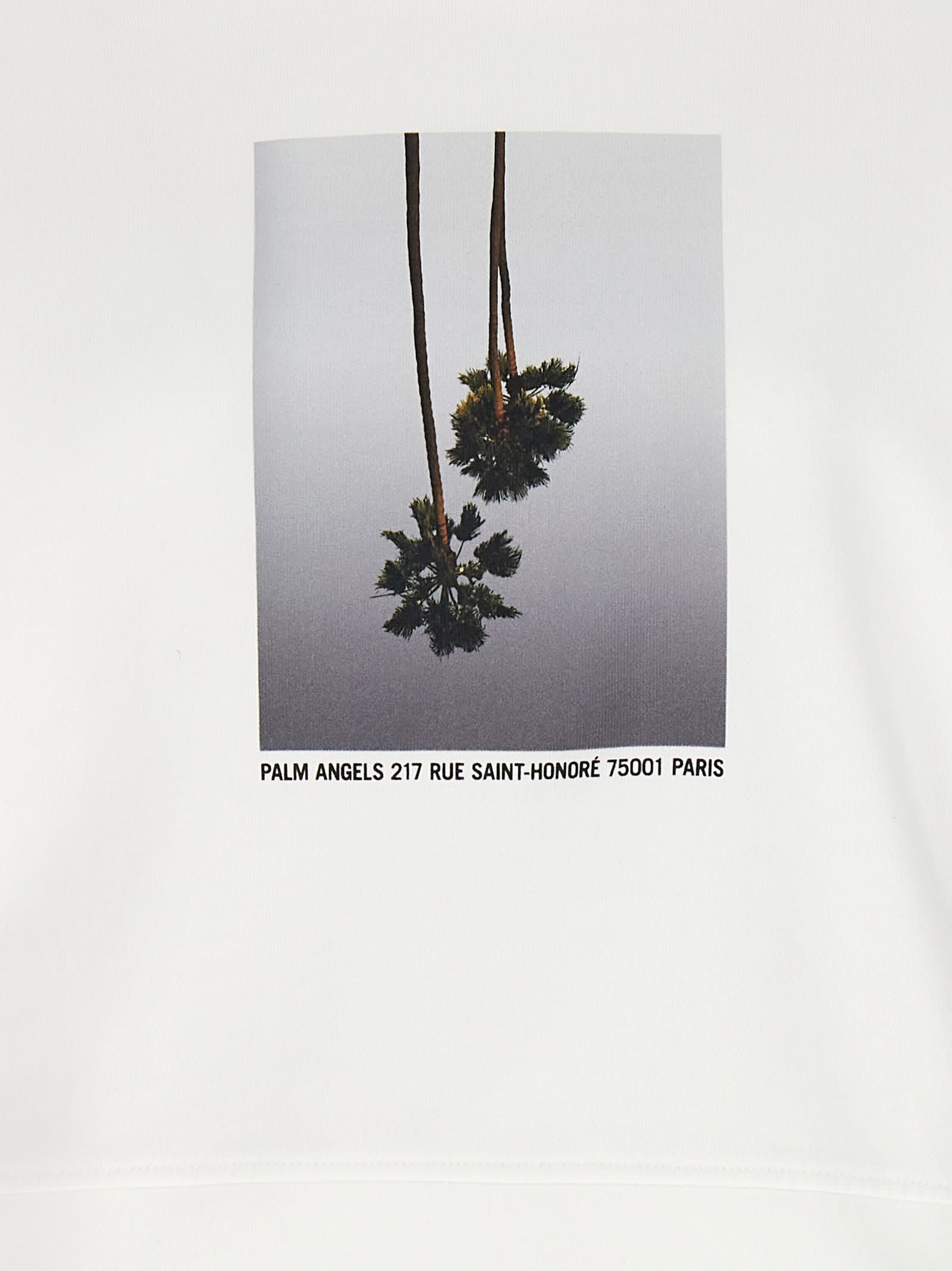 Shop Palm Angels Mirage Hoodie In White