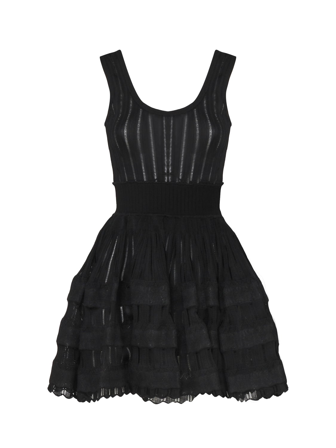 ALAÏA CRINOLINE VISCOSE KNIT DRESS 