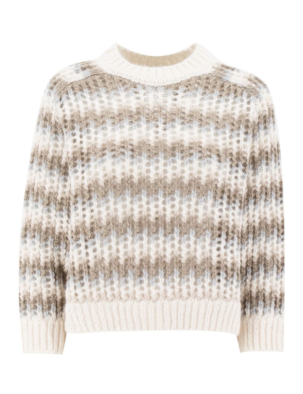 Shop Peserico Sweater In Beige Bianco Tortora