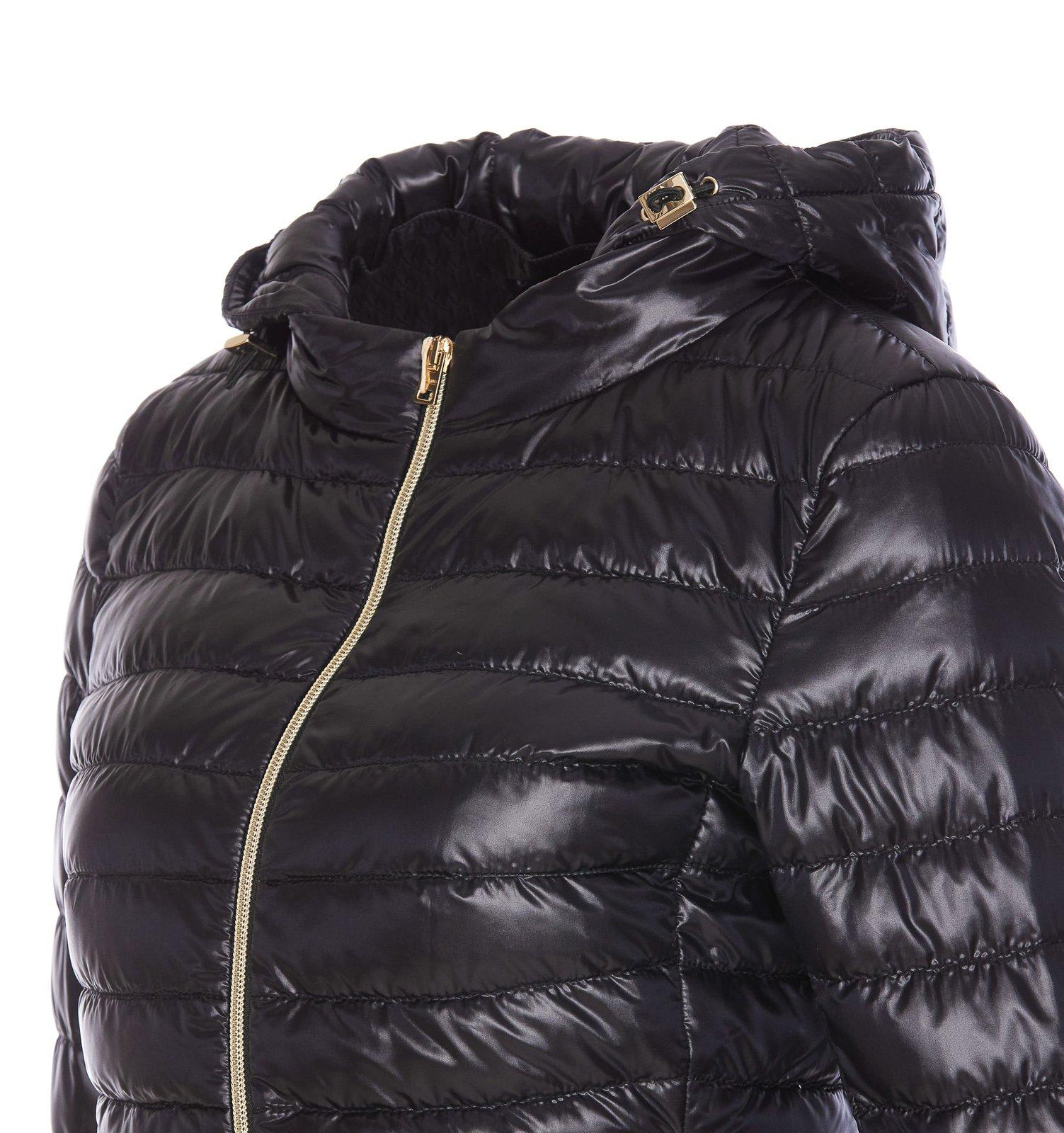 Herno Angela Quilted Puffer Jacket In Black