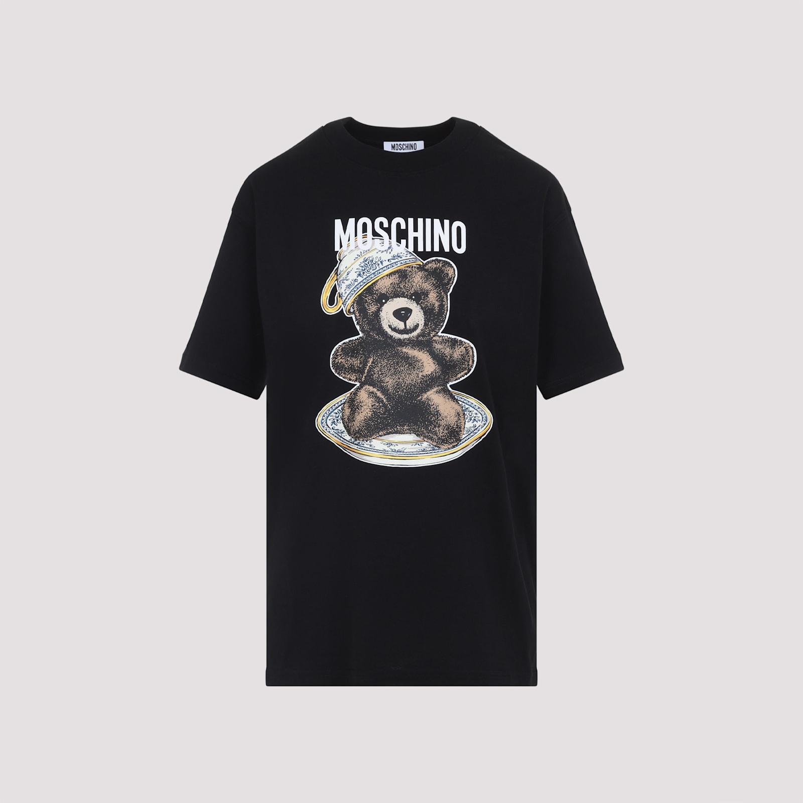 Moschino Teddy Bear-print T-shirt Mini Dress In Black