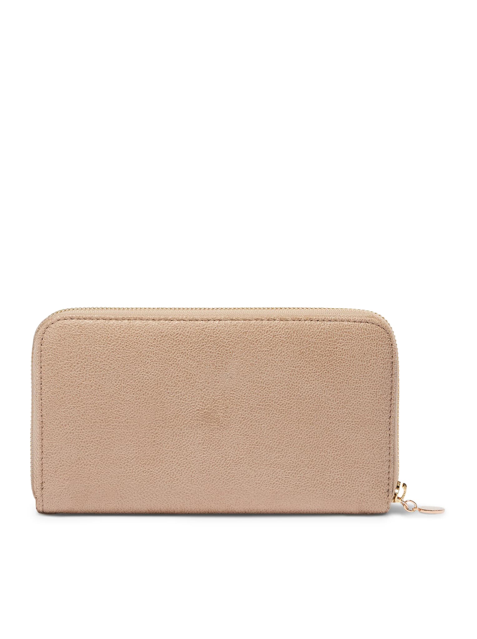 Shop Stella Mccartney Falabella Zipped Continental Wallet In Butter Cream