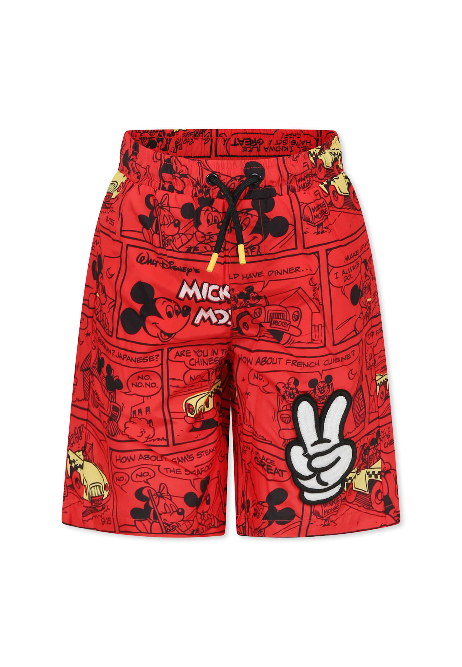 Marc Jacobs X Mickey Mouse Graphic-print Swim Shorts In Red