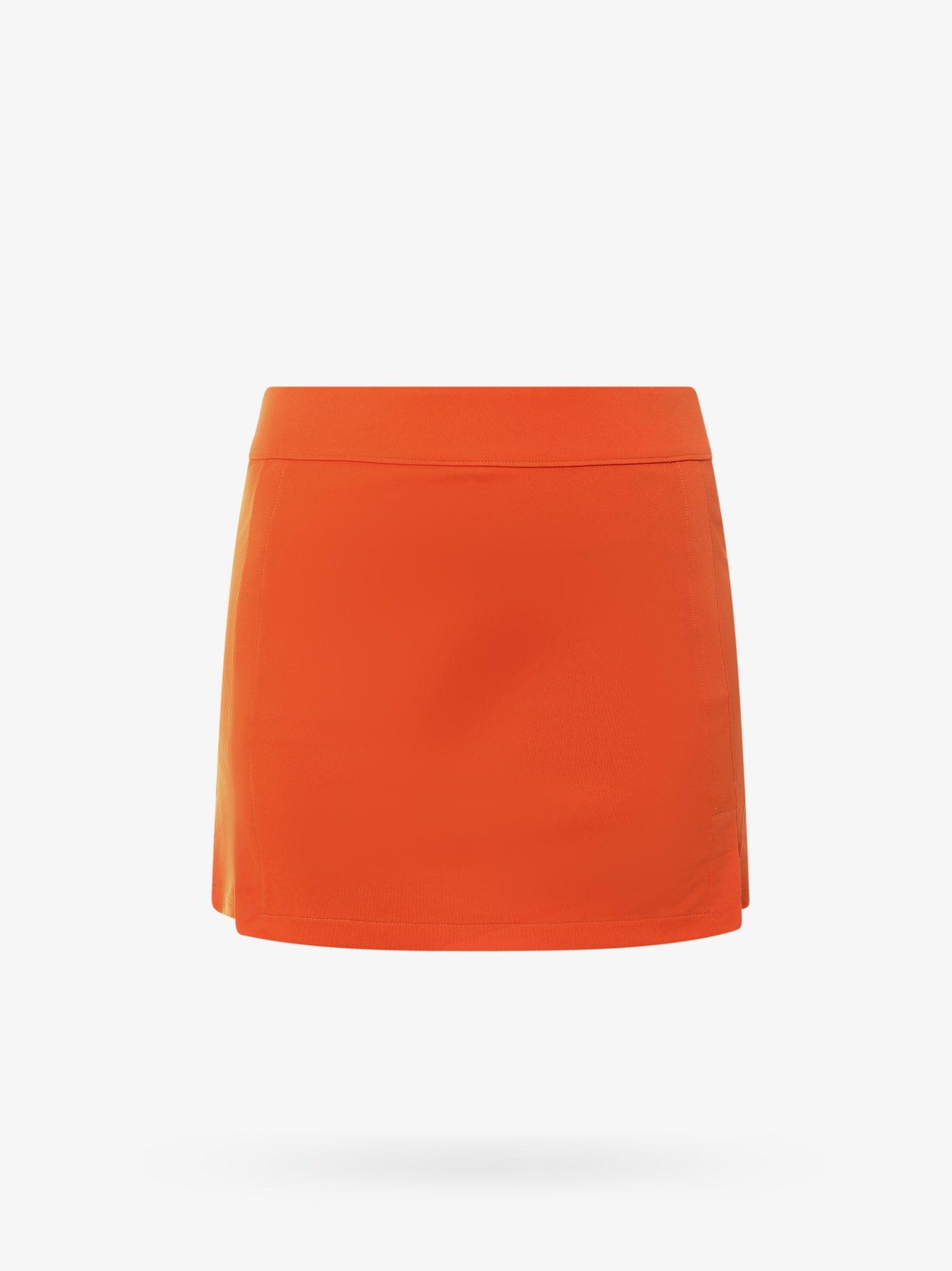 Shop J. Lindeberg Technical Fabric Midi Skirt In Orange