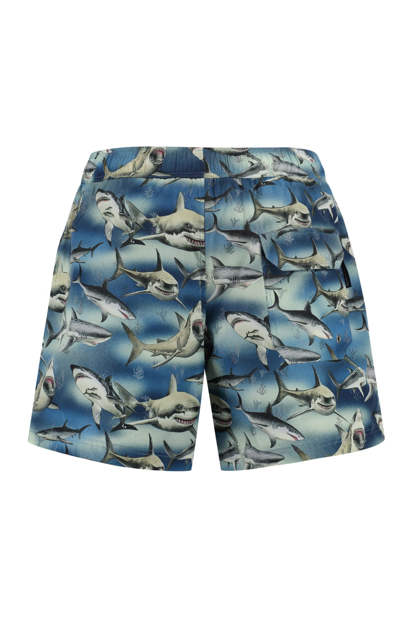 Shop Palm Angels Printed Swim Shorts