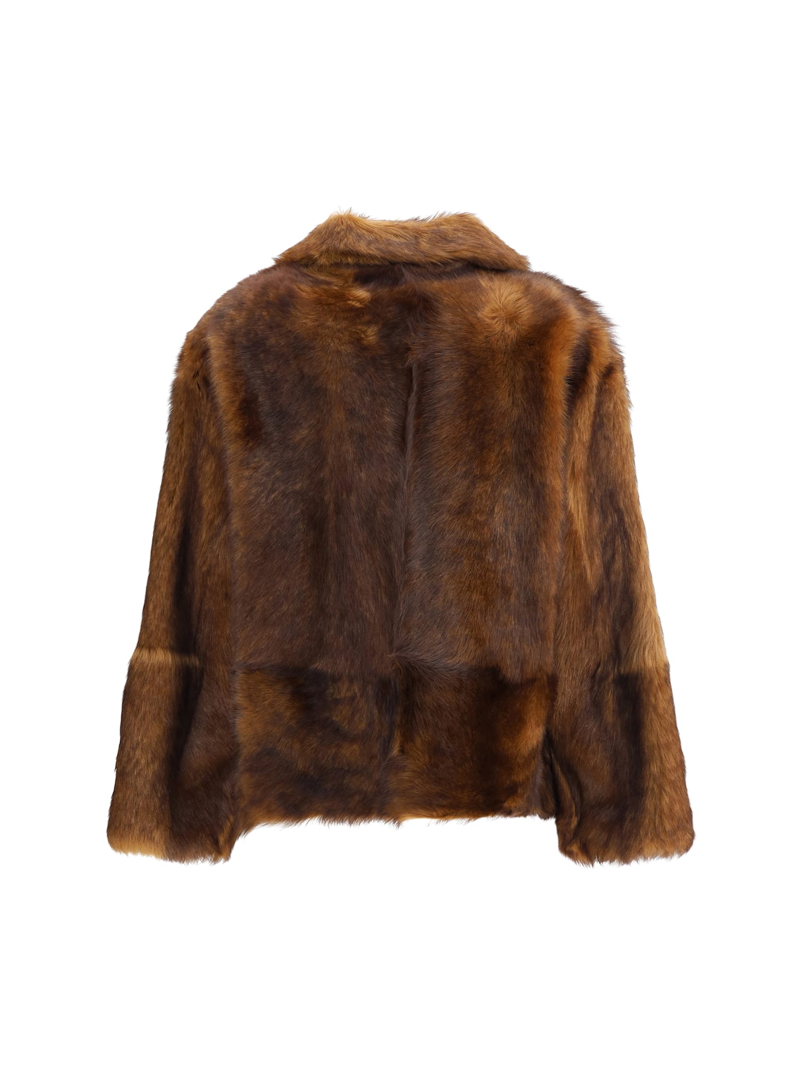 P.a.r.o.s.h Lamb-fur Long-sleeve Jacket In Multi