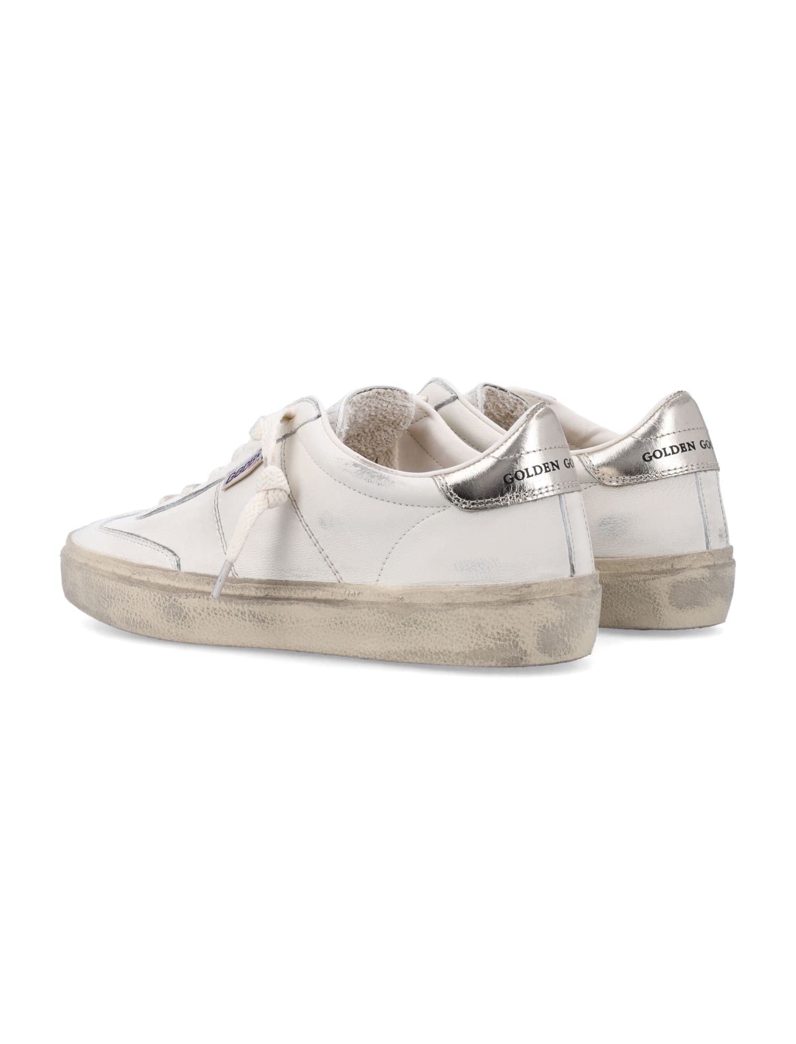 Shop Golden Goose Soul Star Sneakers In White Platinum