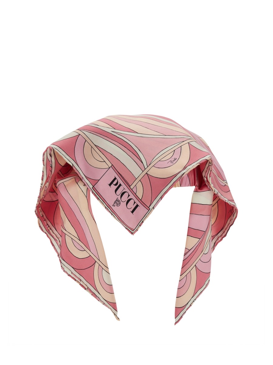 Pucci Scarf Print Visor Curved Brim In Multi
