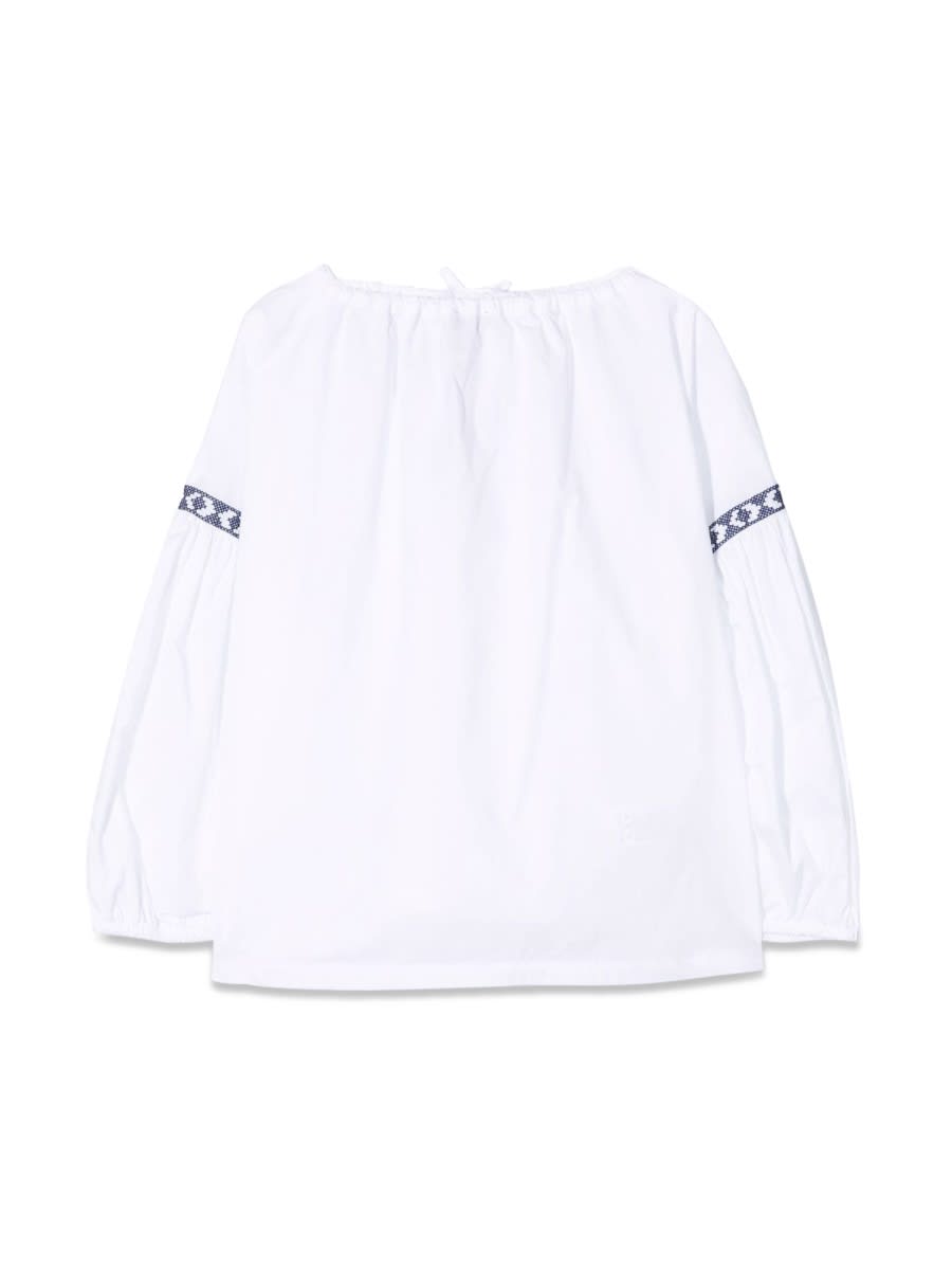 Shop Il Gufo White/blue M/long Shirt