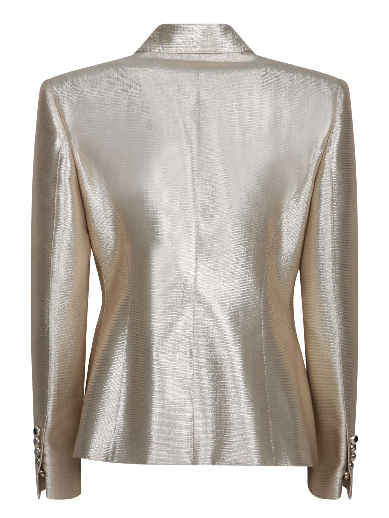 Tom Ford Tailored Gold Lurex Wool Jacket In Metallic