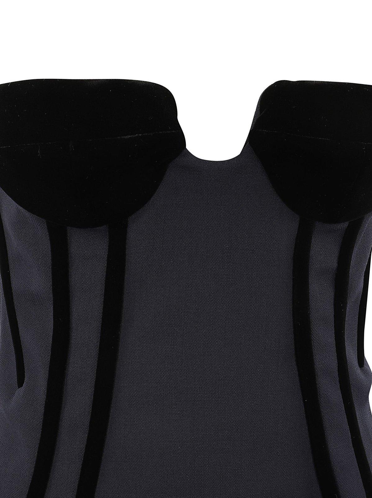 Shop Sportmax Anemone Straight Hem Sleeveless Dress In Midnightblue