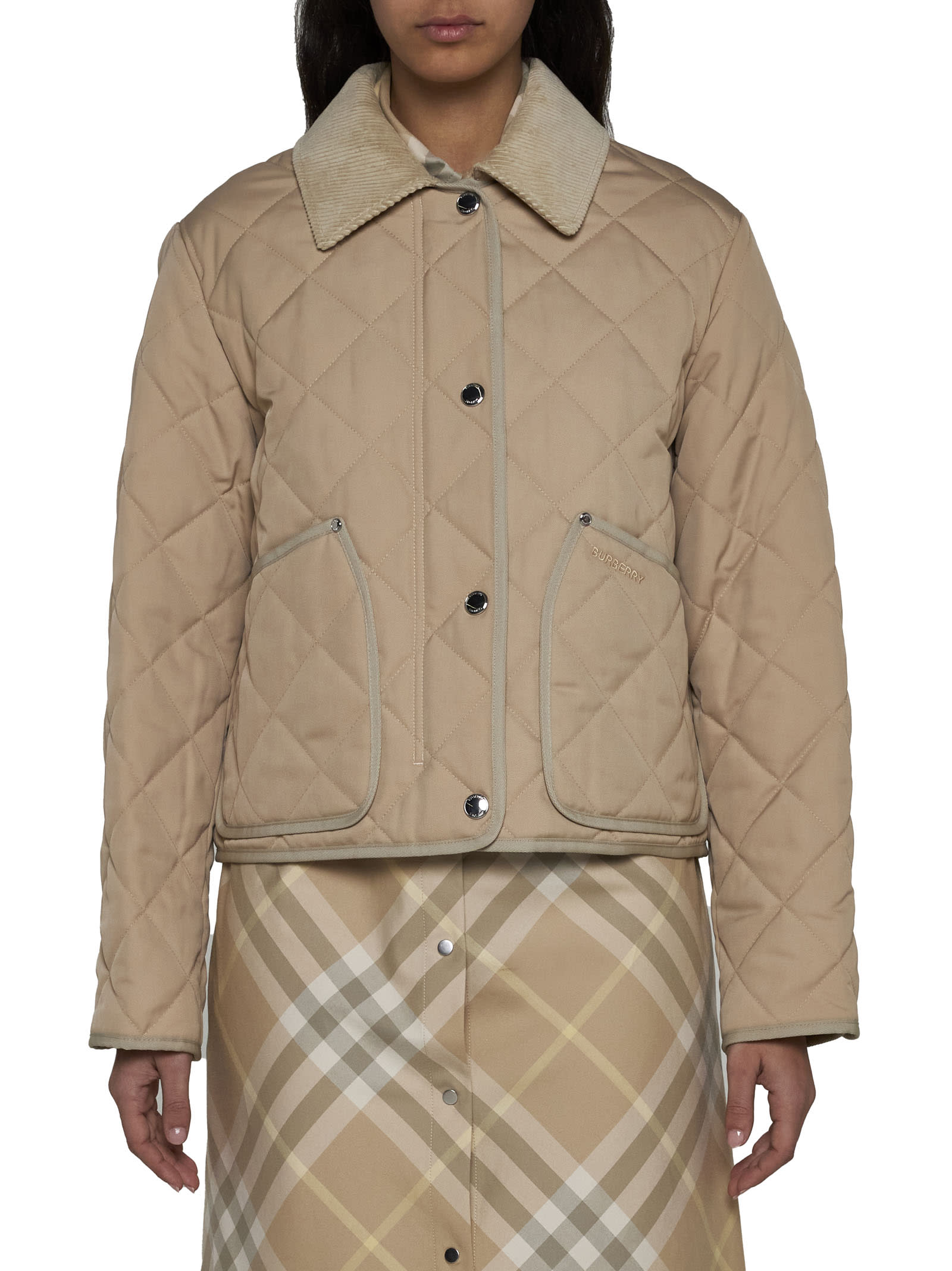Shop Burberry Jacket In Soft Tan