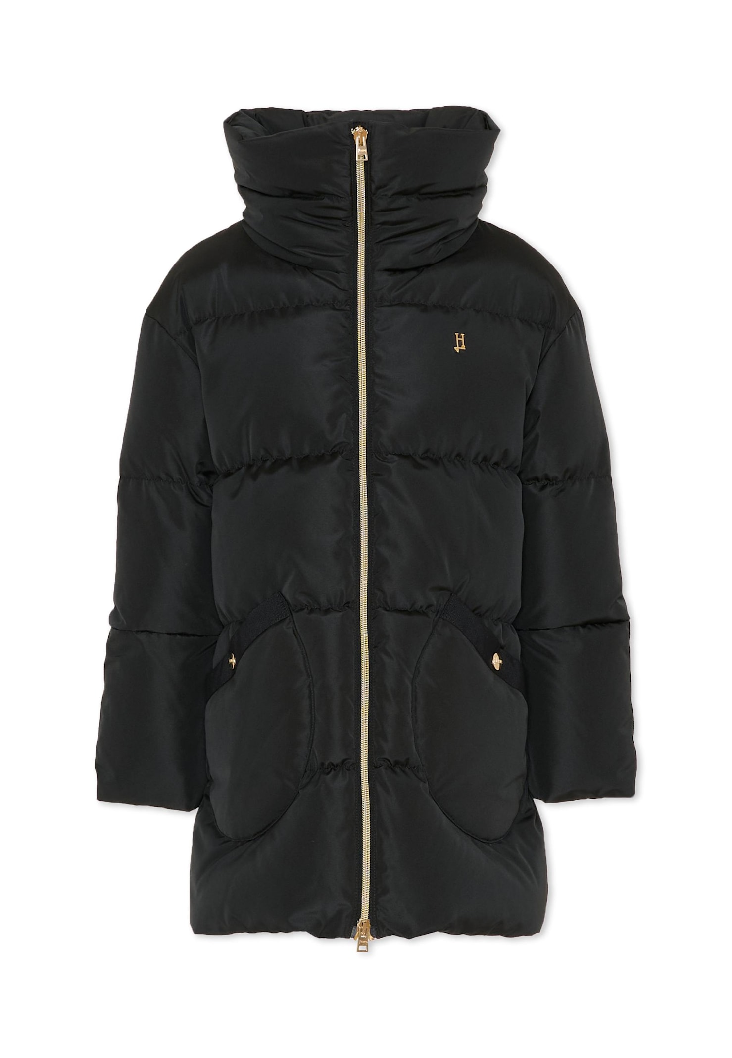 Herno Black Padded Jacket For Girl In Black