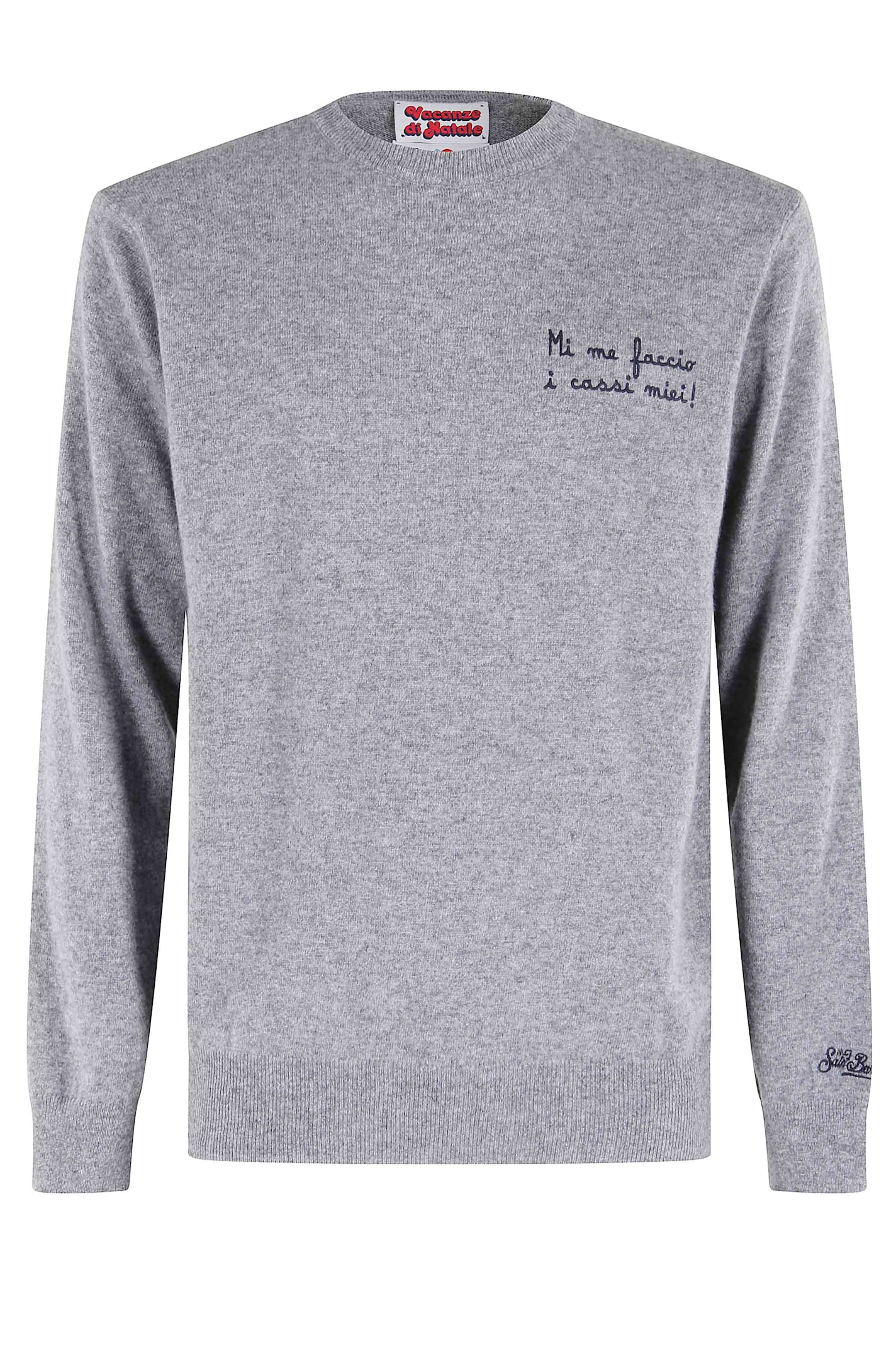 Mc2 Saint Barth Crew Neck Light Sweater In Gray