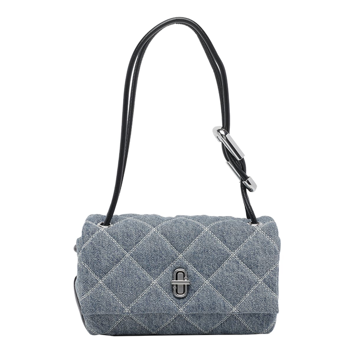 Marc Jacobs The Mini Dual Denim Shoulder Bag In Blue