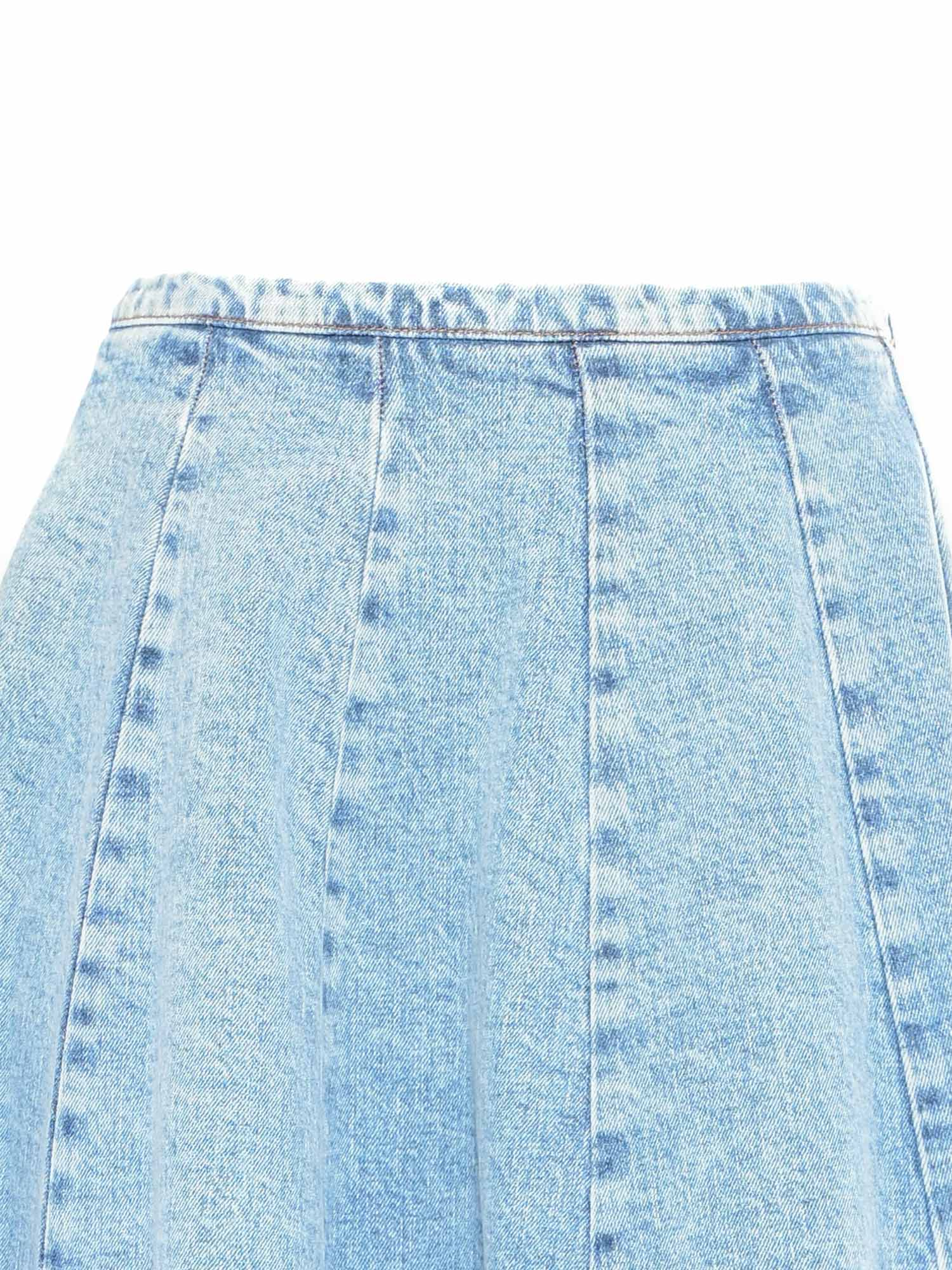 Fabiana Filippi Blue Denim Circle Skirt In Blue