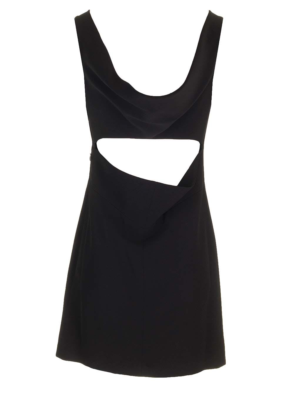 Shop Givenchy Crêpe And Satin Dress In Nero