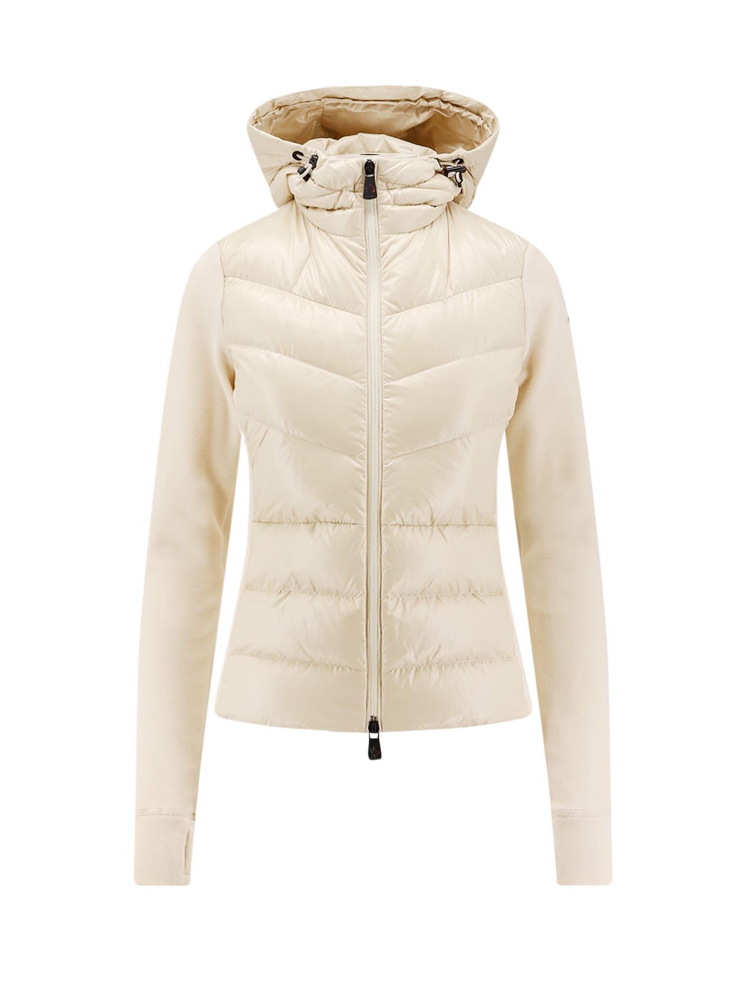 Moncler Nylon Down Jackt With Fleece Inserts In Multi