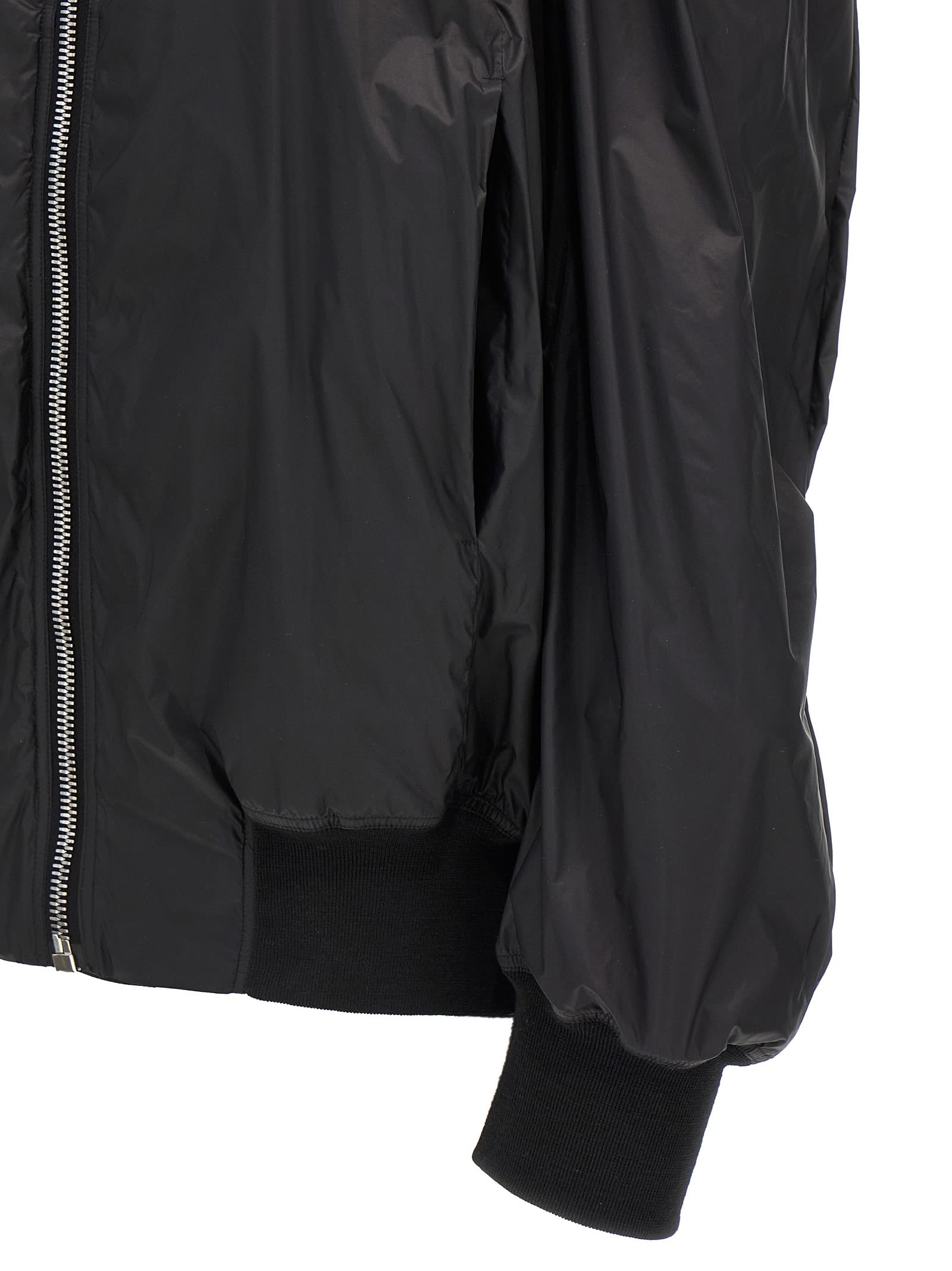 Rick Owens Womens Tec Flight Two-slip-pockets Shell Jacket Black