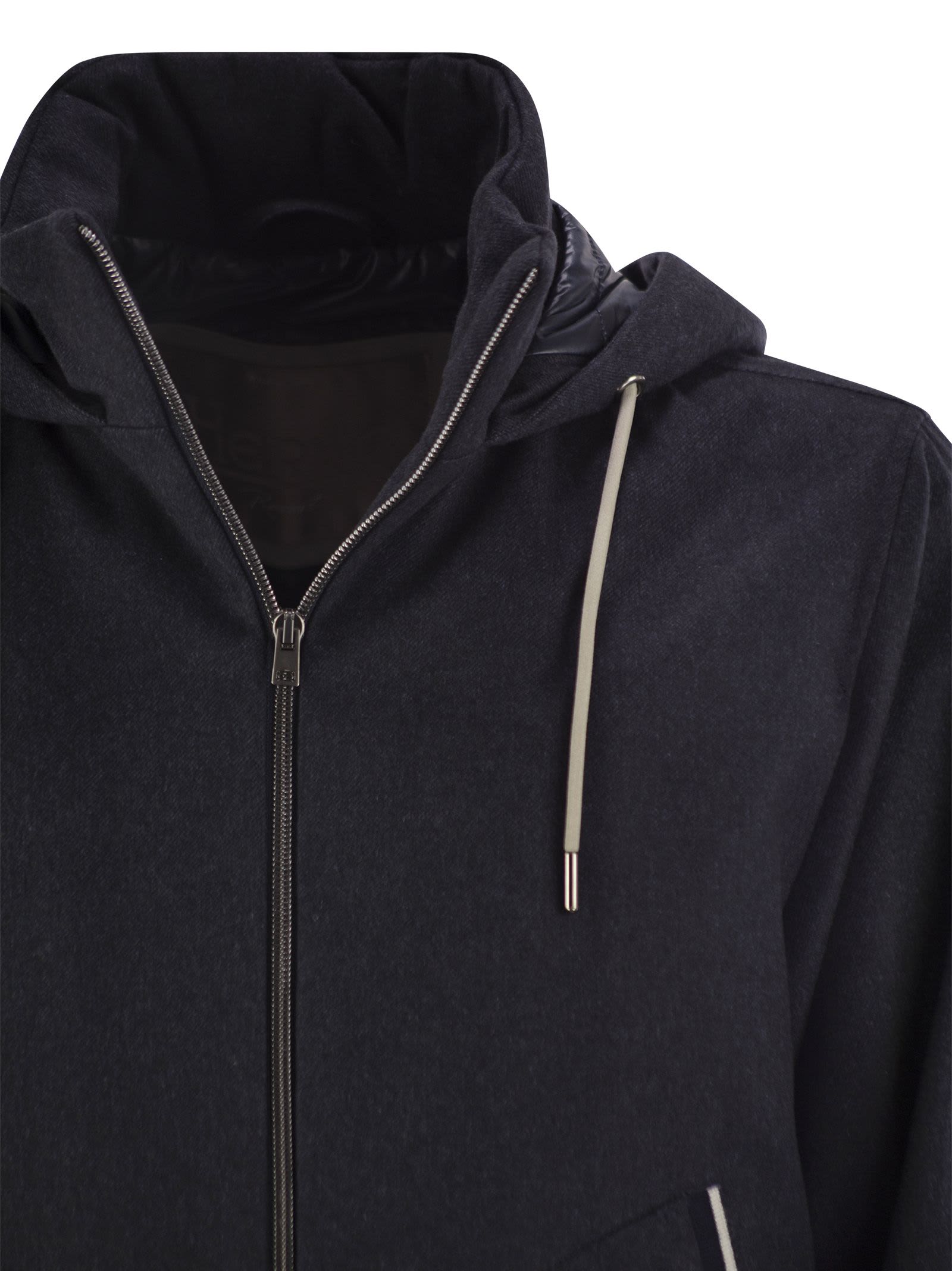 Herno Men's Cashmere And Silk Resort Bomber Jacket In Blue