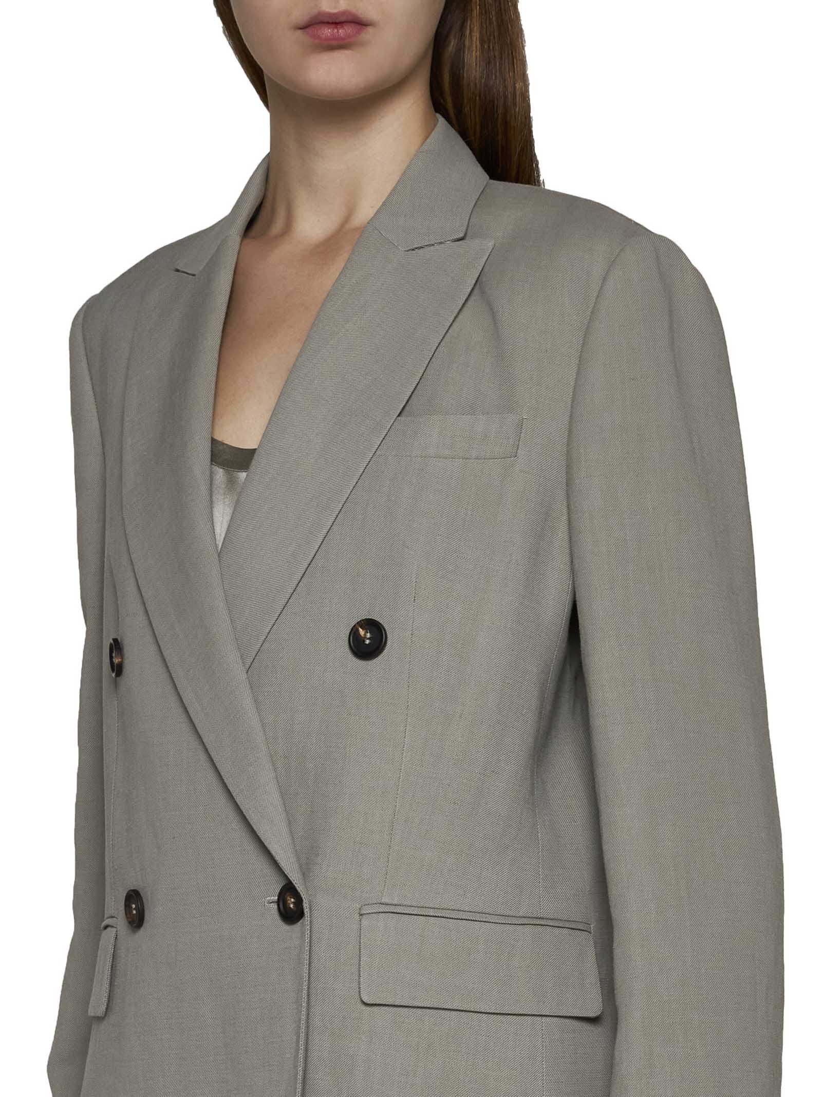 Brunello Cucinelli Double-breasted Blazer In Jackfruit