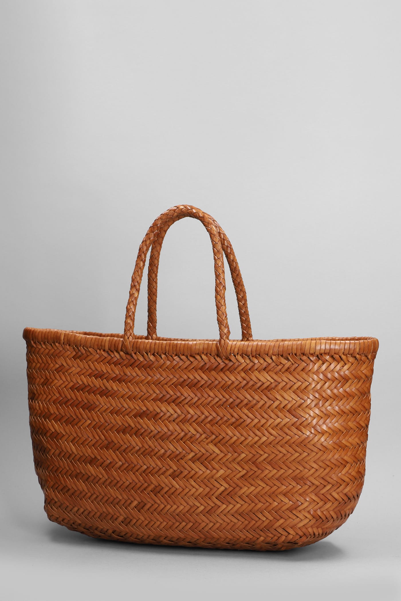 Shop Dragon Diffusion Bamboo Triple Jump Tote In Leather Color Leather