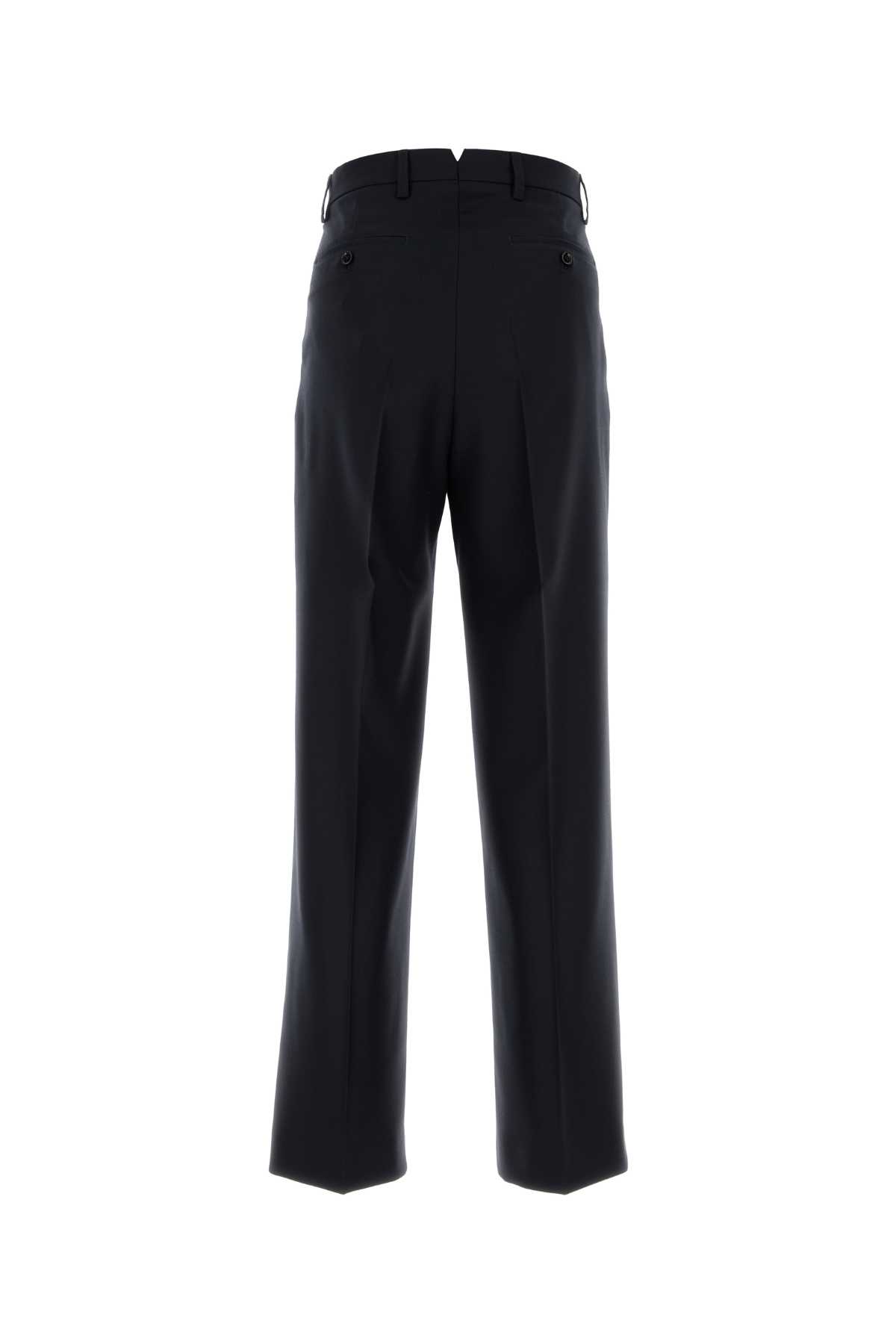 Shop Ami Alexandre Mattiussi Midnight Blue Wool Pant In Navyblue