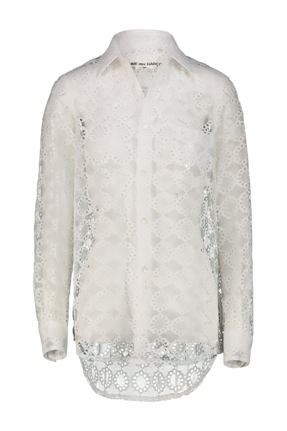 COMME DES GARÇONS COMME DES GARÇONS WHITE LACE SHIRT 