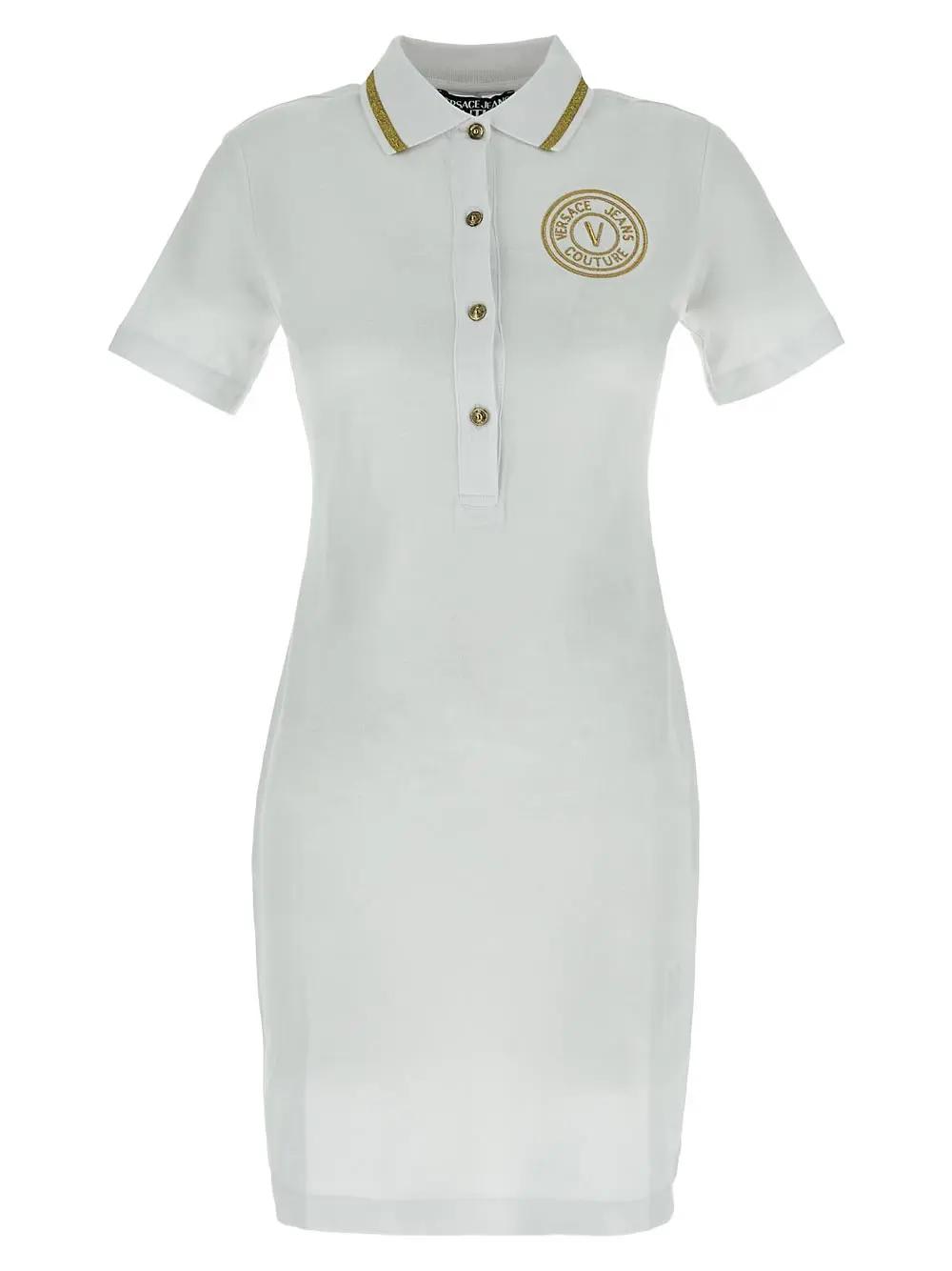 Shop Versace Jeans Couture Cotton Dress In White