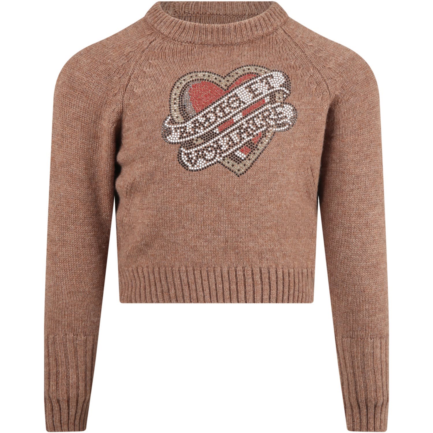 Zadig & Voltaire Brown Sweater For Girl With Logo