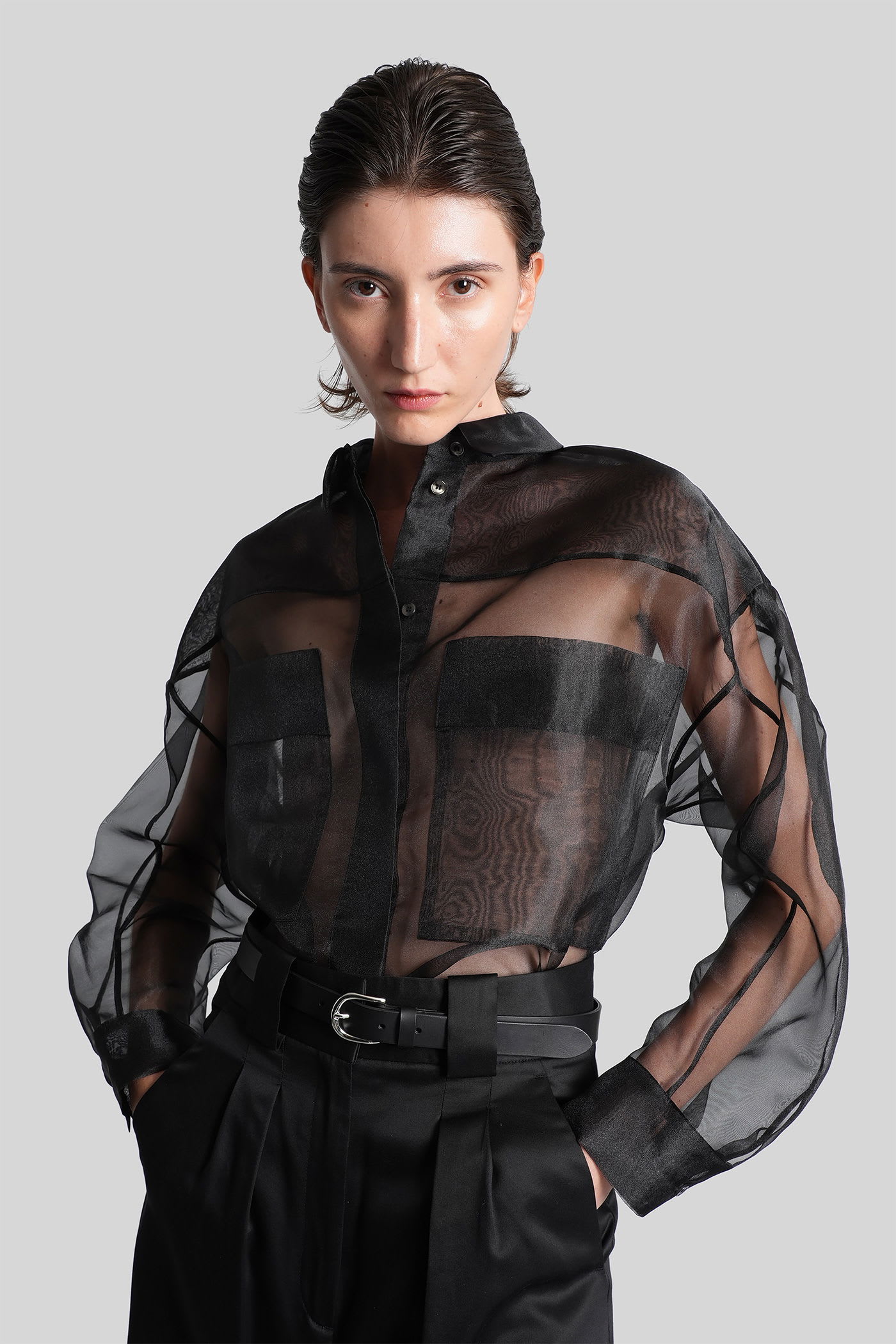 Iro Leonie Shirt In Black Polyester In Black