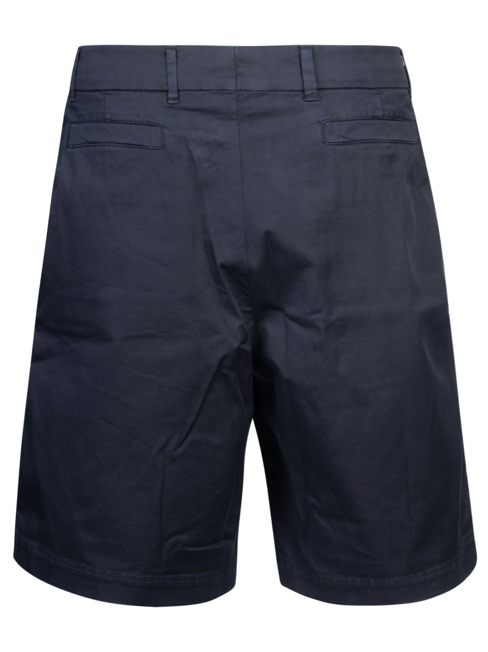 Shop Brunello Cucinelli Classic Plain Trouser Shorts In Navy